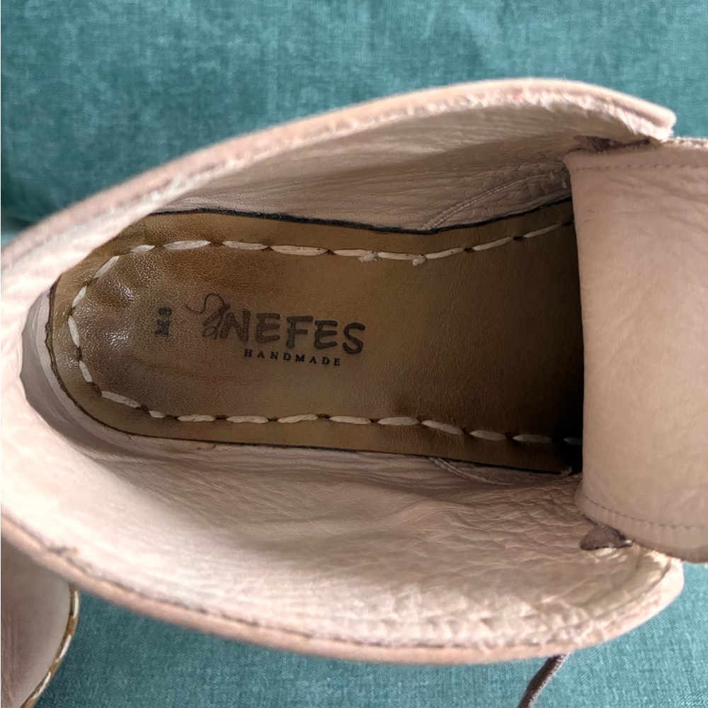 Men's Tan Leather Oxfords - Picture 4 of 5